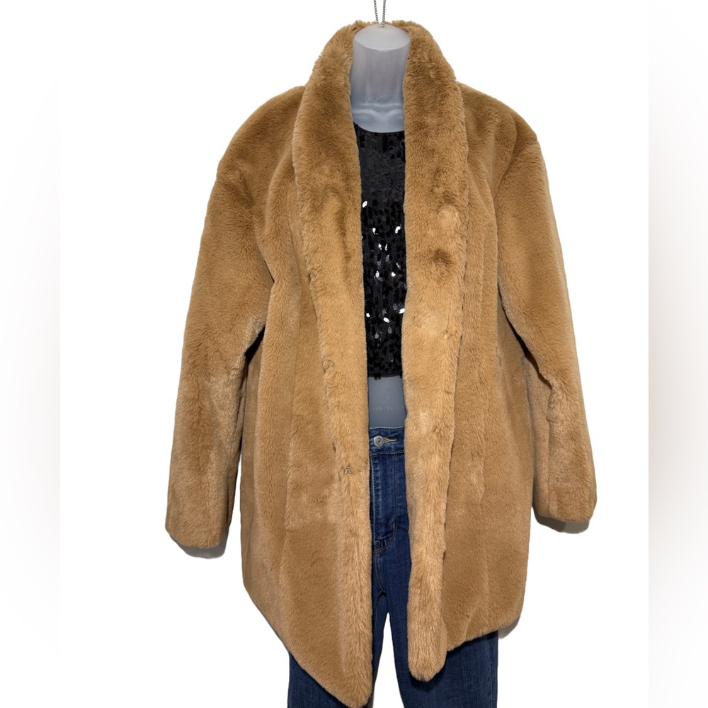 Express Tan Jacket Luxurious Faux Fur